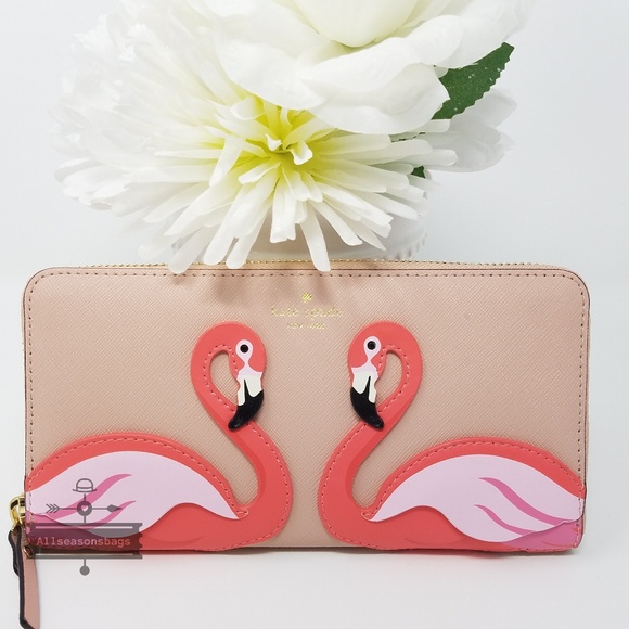 🔽 Kate spade flamingo by the pool wallet nwt - Picture 7 of 7